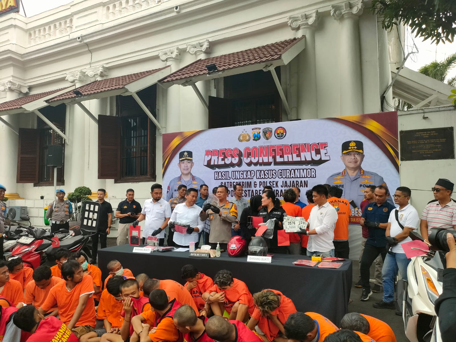 70 kasus Curanmor 42 Ditangkap satreskrim Polrestabes Surabaya