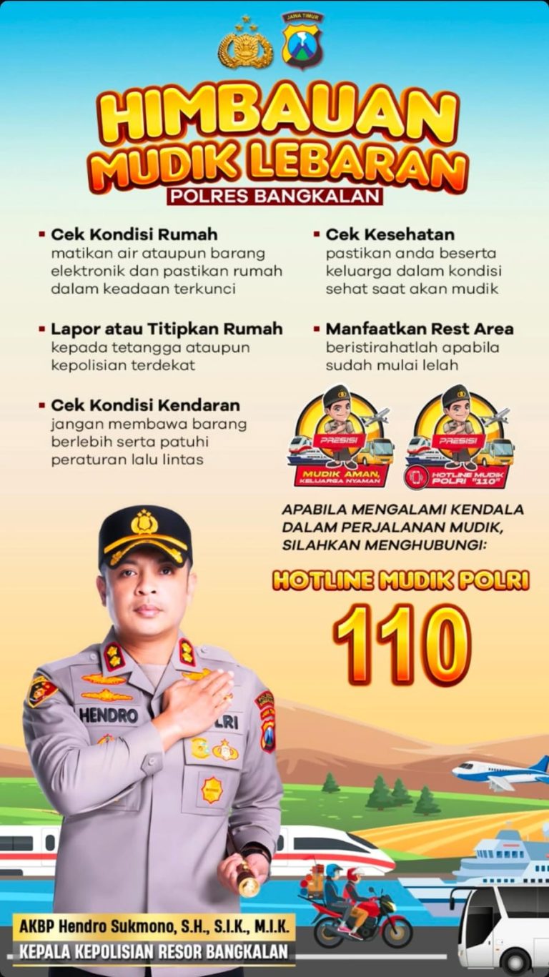 *Kapolres Bangkalan Berikan Pesan Kamtibmas Jelang Mudik Lebaran 2025*