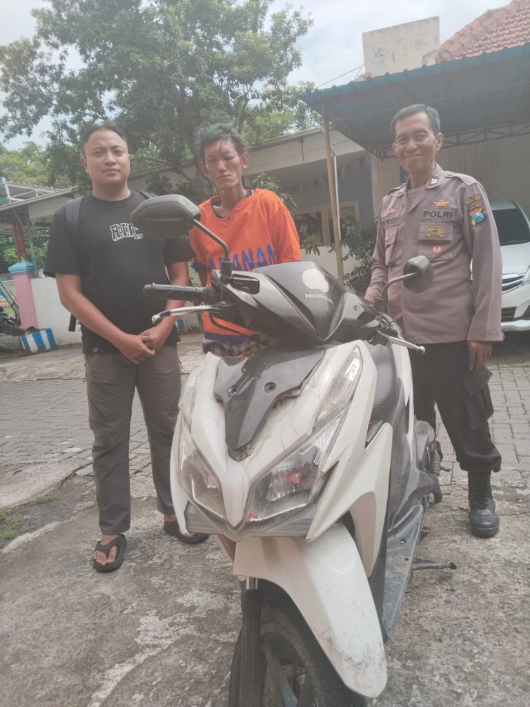 Nekat! Pengamen Kepergok Curi Motor di Bulak Kalitinjang Surabaya, Berhasil Diamankan Polsek Kenjeran