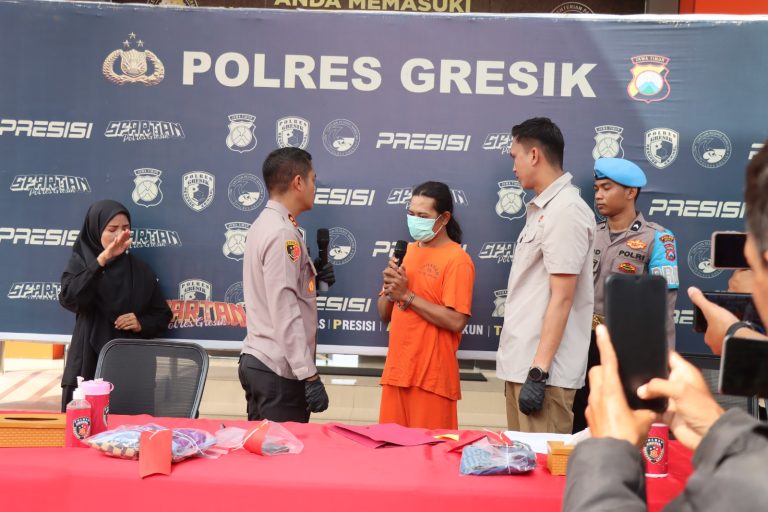 Kapolres Gresik Ungkap Kasus Ayah Tiri Setubuhi Anak Sambung di Wringinanom