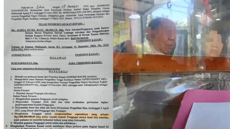 Tak Hiraukan Putusan Mahkamah Agung R.I Warga ngagel surabaya akan lakukan tindakan Tegas Kepada A.H dengan cara mengajukan surat eksekusi kepada pengadilan