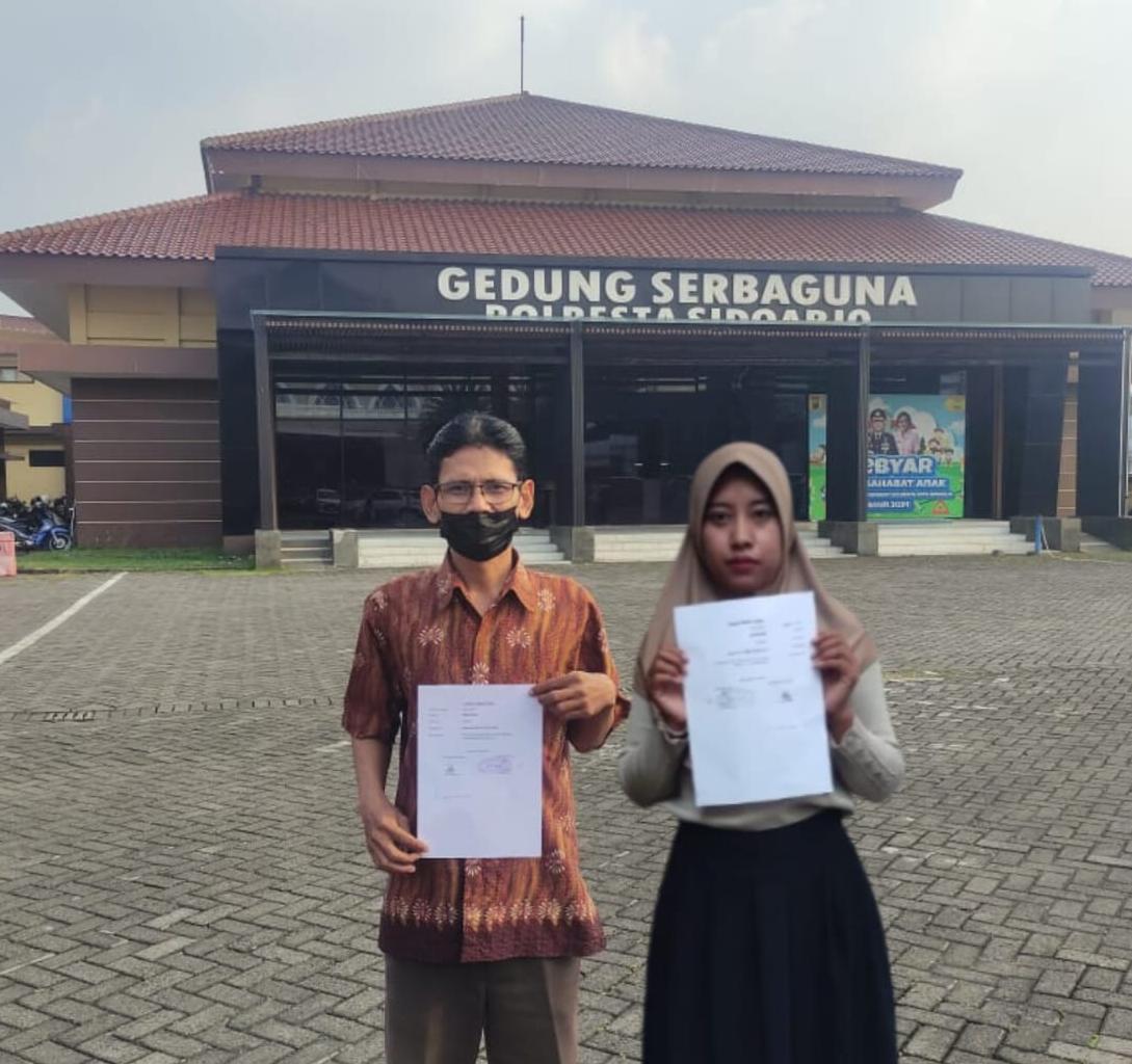 Dwi Ayu Novitasari di Dampingi Kuasa Hukum Resmi Laporkan AMD Di Polresta Sidoarjo