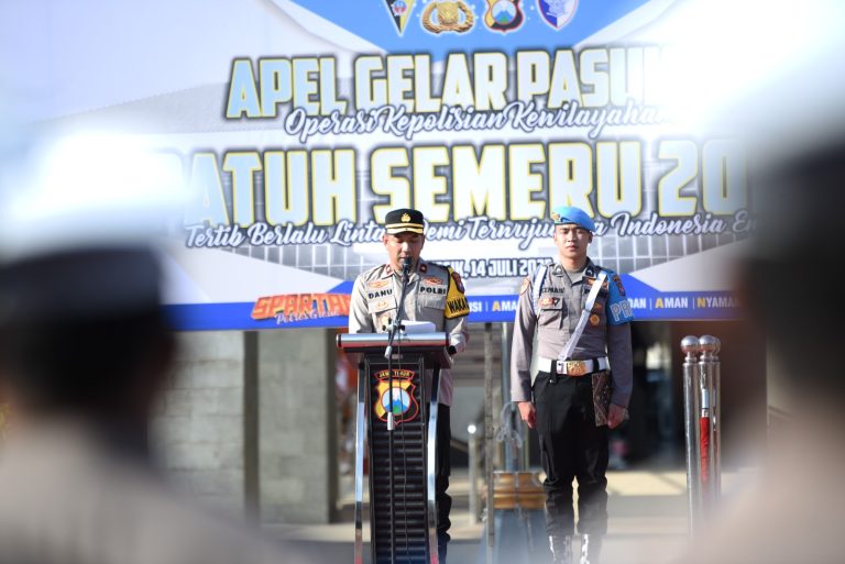 Polres Gresik Gelar Apel Pasukan Operasi Patuh Semeru 2025, Tanda Dimulainya Penertiban Berlalu Lintas