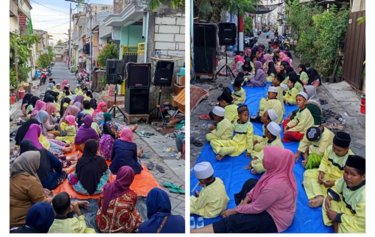 Kolaborasi LSM TRINUSA dan Ormas Madas Nusantara Warnai Santunan 70 Anak Yatim di Kedung Cowek