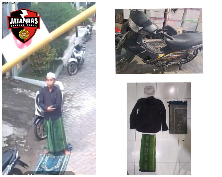 Viral di Medsos, Satreskrim Tanjung Perak Tangkap Residivis Curanmor yang Beraksi Saat Sholat Jumat.