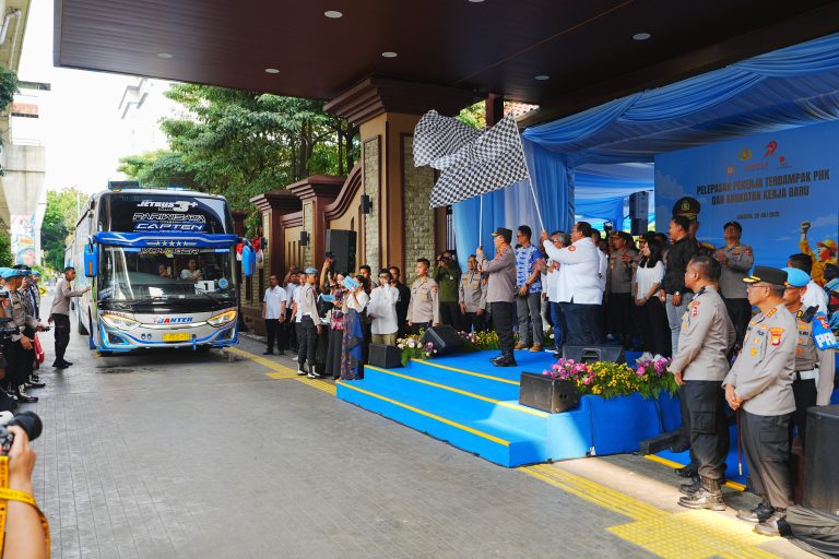 Lepas Buruh Terdampak PHK dan Angkatan Kerja Baru, Kapolri: Kabar Gembira di Tengah Dampak Global 