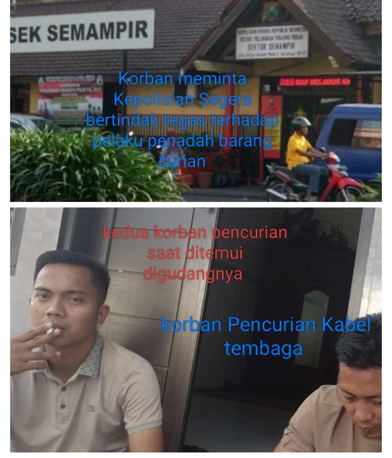 Korban Pencurian Tembaga Desak Polisi Segera Proses & Tangkap F Diduga Sebagai Penadah 