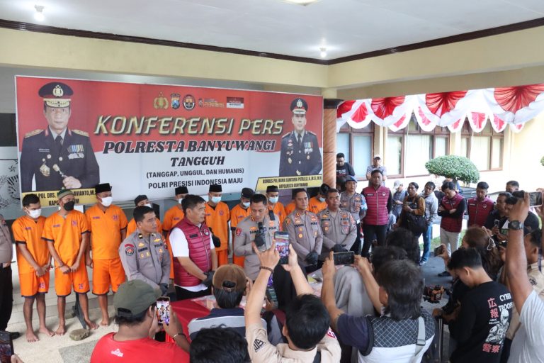 Polresta Banyuwangi Berhasil Ungkap Narkoba Selama Agustus 2025 Amankan 10 Tersangka Sita 4,4Kg Sabu dan Ribuan Butir Okerbaya