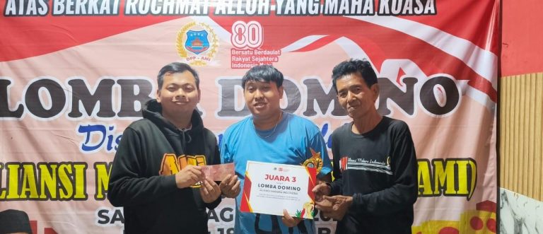 Perwakilan Media LiputanJatimBersatu Raih Juara 3 Lomba Domino yang Digelar Aliansi Madura Indonesia