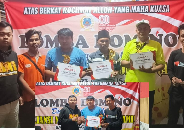 Merayakan HUT RI ke-80, AMI Gelar Lomba Domino Penuh Kebersamaan