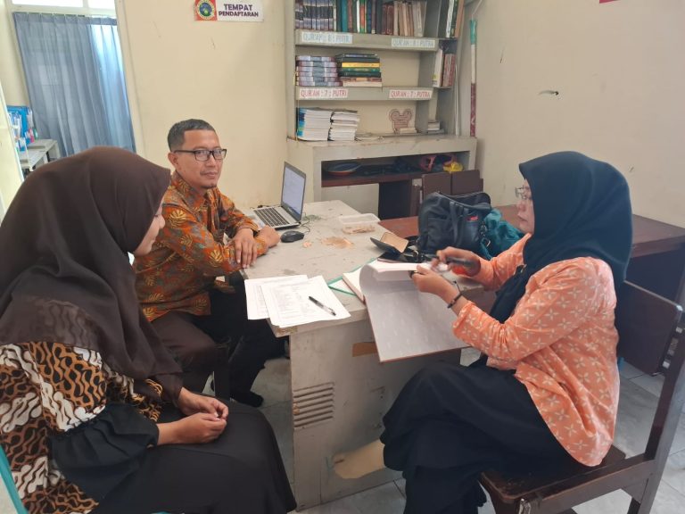 Pengawas Manajemen Madrasah Monev di MTs Muhammadiyah 19 Surabaya