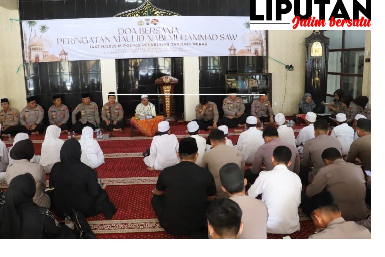 Doa Bersama dan Santunan Anak Yatim Warnai Peringatan Maulid Nabi Muhammad SAW 1447 H di Polres Pelabuhan Tanjung Perak