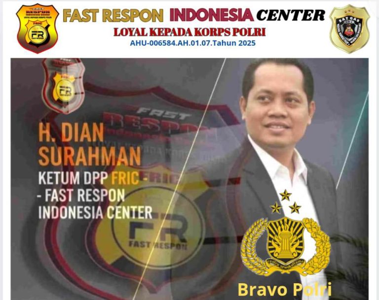 Fast Respon Indonesia Center Selalu Siap Berkibar Untuk Jaga Marwah Polri dibawah Komando Dian Surahman 