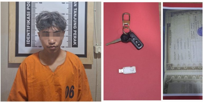Embat Motor Milik Teman, Seorang Pekerja di Pergudangan Margomulyo Ditangkap 