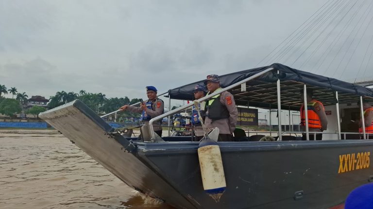 Ciptakan rasa aman, Ditpolairud Polda Jambi Gelar Patroli Skala Besar di Perairan Sungai Batanghari
