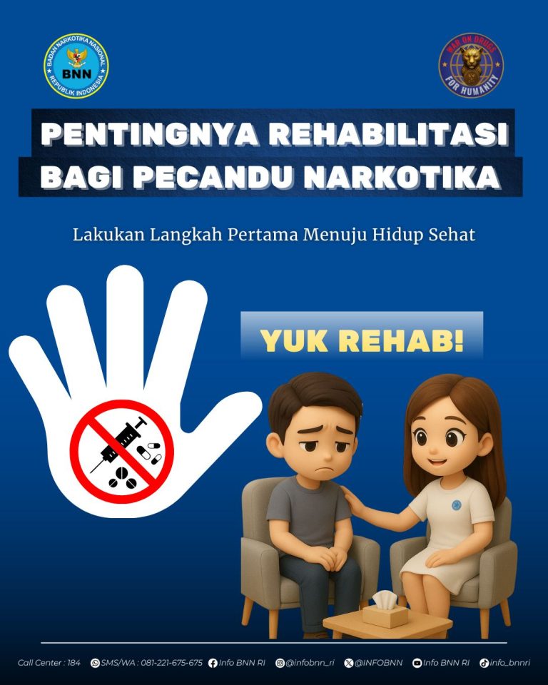 Ayo Rehabilitasi Bagi Pecandu, BNNK Lampung Selatan Pentingnya Edukasi Bahaya Narkotika