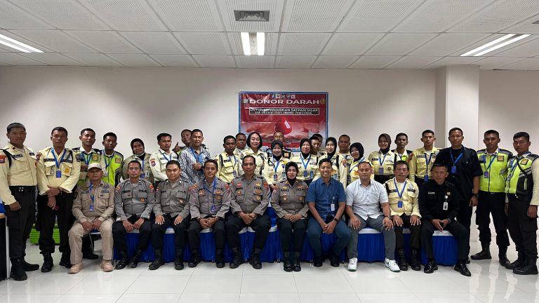 Kolaburasi Polres Pasuruan Dan Satpam Mengadakan Donor Darah Dalam Rangkan HUT Satpam Ke-45