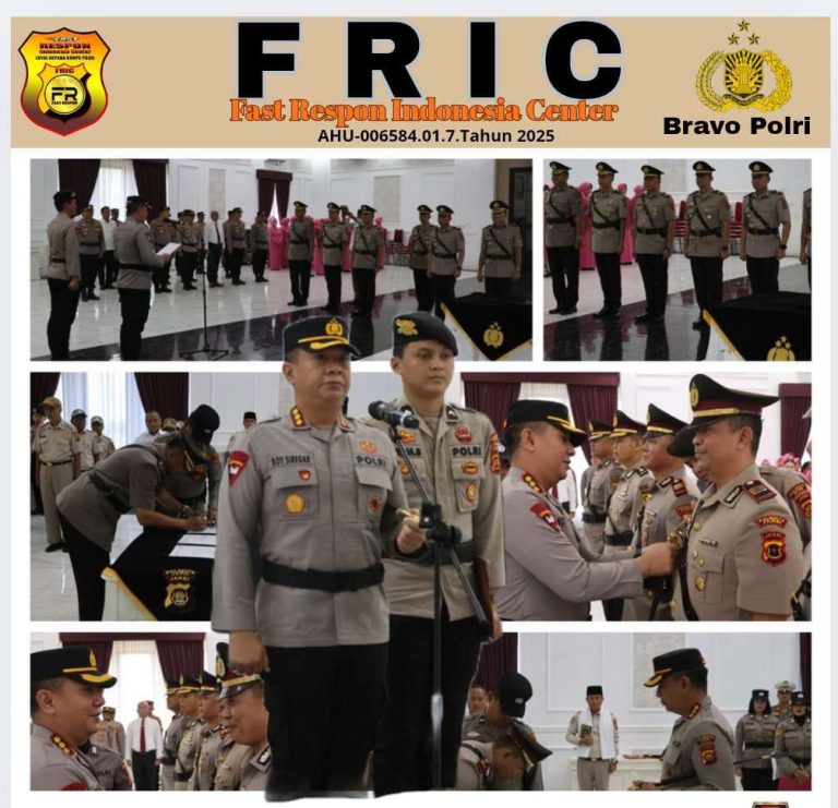 Kapolresta Jambi Pimpin Upacara Penyerahan Tugas dan Tanggung Jawab dan Serah Terima Jabatan Perwira Lingkup Polresta Jambi