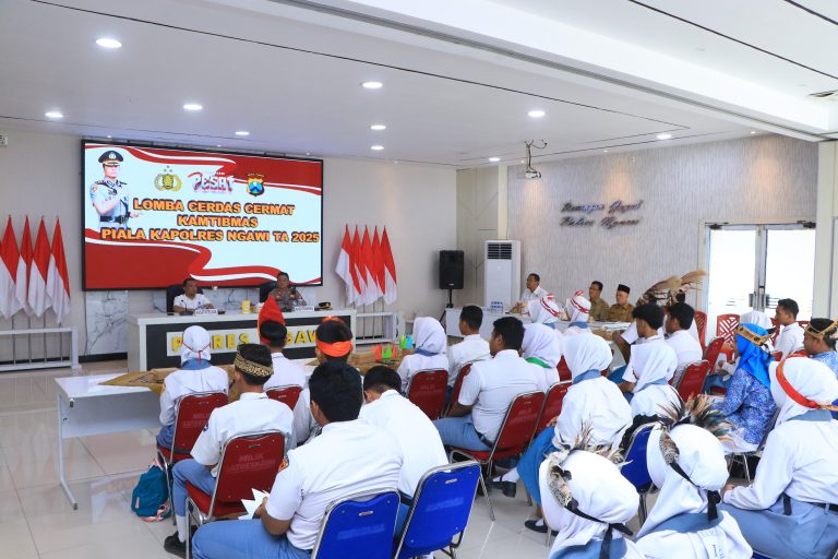 Pentingnya Jaga Kamtibmas, Polres Ngawi Gelar Lomba Cerdas Cermat Tingkat Pelajar