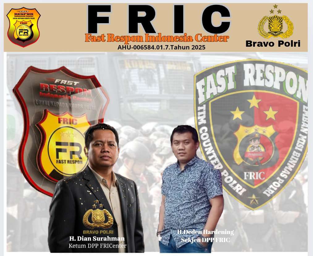 Ketum FRIC : Media Dan Jurnalis Tergabung Di FRIC Terseleksi Siap Mendukung Program Presiden RI dan Kapolri ” Siap Menjaga Marwah Polri ” 