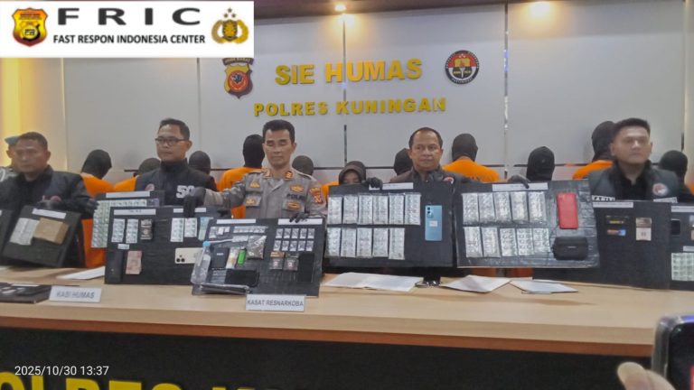 Satres Narkoba Polres Kuningan Ungkap 13 Kasus Narkoba, 17 Tersangka Diamankan