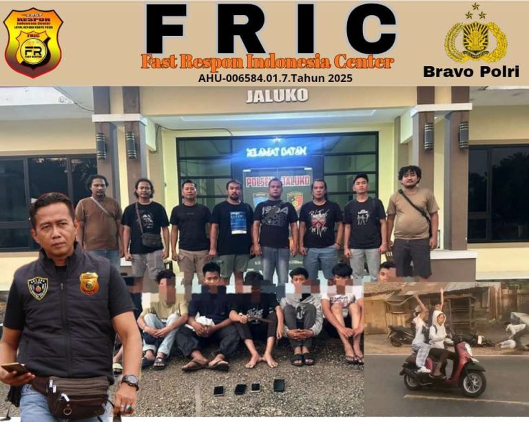 Ketua FRIC Jambi Apresiasi Gerak Cepat Polres Muaro Jambi Amankan 7 Pemuda Madesu (Gangster) Pelaku Tawuran Yang Viral Di Medsos