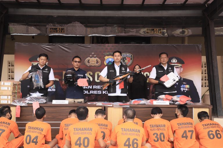 Polres Kediri Kota Ungkap 8 Kasus Selama Operasi Sikat Semeru 2025