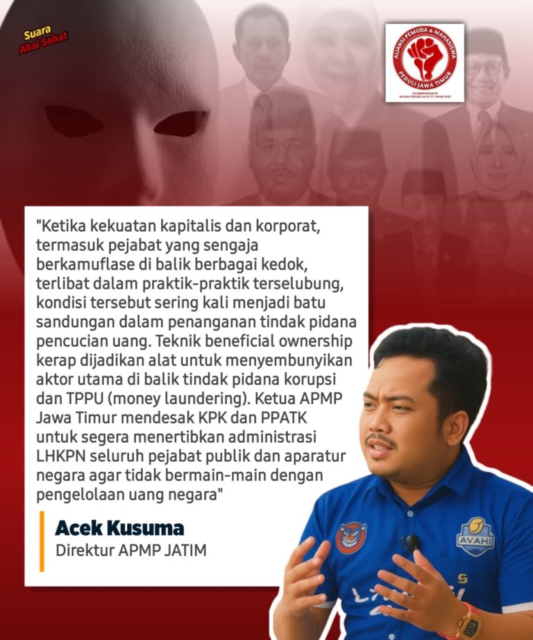 Direktur APMP Jatim Desak KPK dan PPATK Tertibkan Administrasi LHKPN Seluruh Pejabat Publik