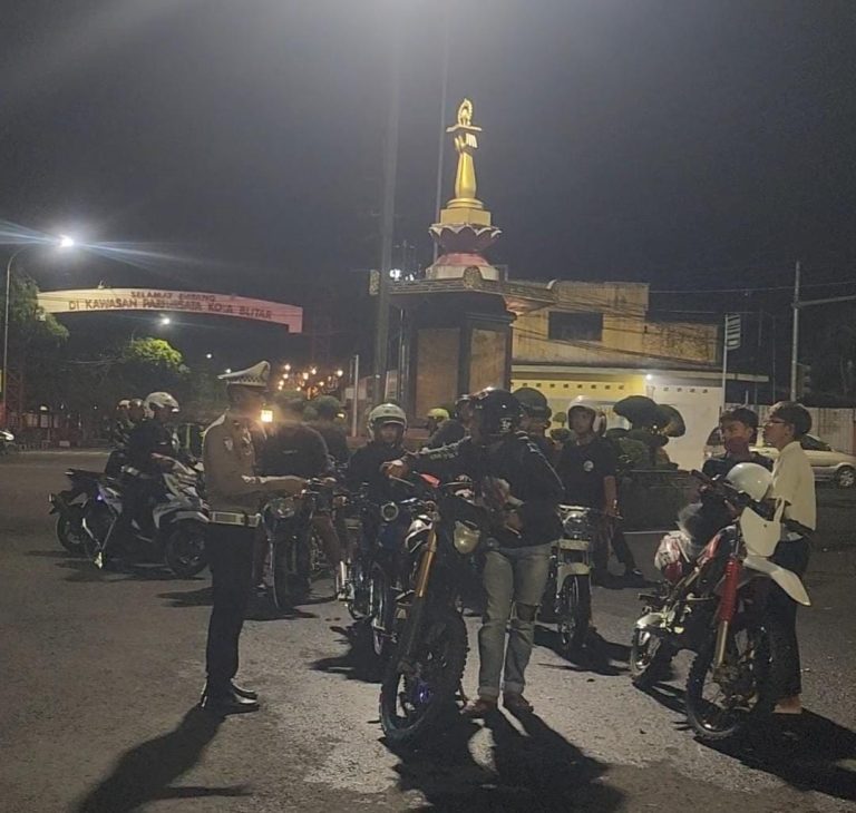 Satlantas Polres Blitar Kota Amankan 10 Remaja Pelaku Balap Liar