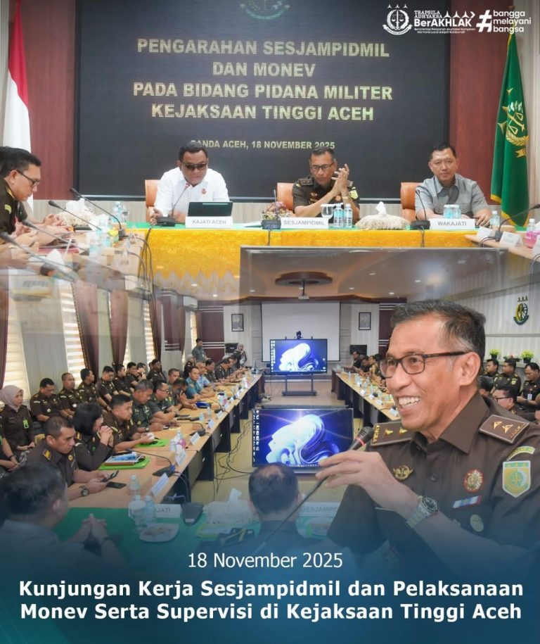 Kejaksaan Tinggi Aceh Menerima Kunjungan Kerja Sekertaris Jaksa Agung Muda