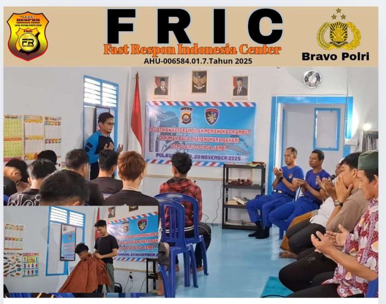 Ditpolairud Polda Jambi Berikan Pelatihan Keterampilan Pangkas Rambut untuk Remaja Pulau Pandan