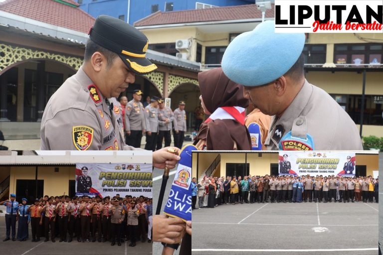Cegah Bullying dan Kenakalan Remaja, Kapolres Pelabuhan Tanjung Perak Kukuhkan Polisi Siswa