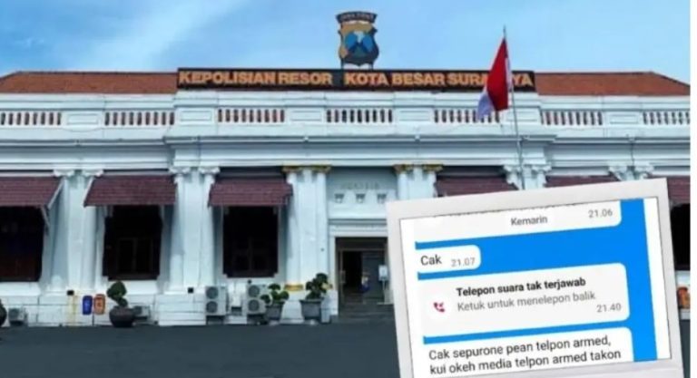 Unit Resmob Kroscek TKP Dugaan Pencurian Kabel Milik PT Telkom Indonesia di Belakang Mapolrestabes Surabaya
