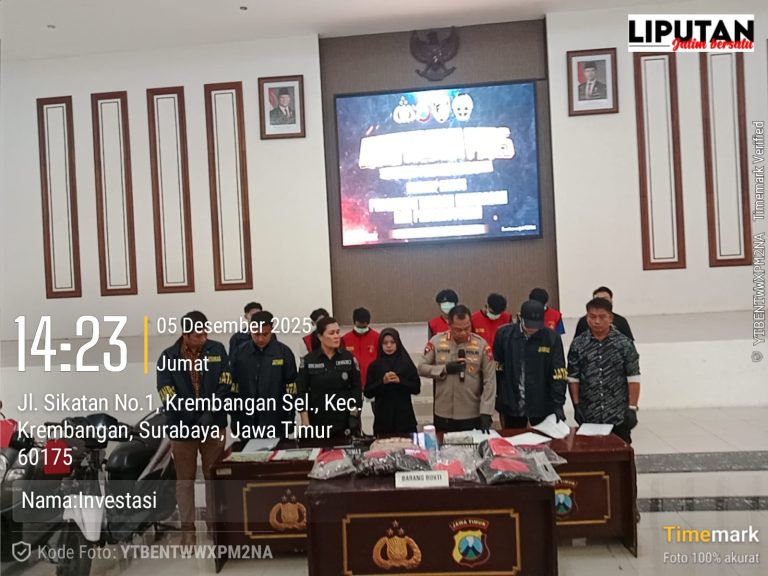 Polrestabes Surabaya Ringkus 8 Pelaku Pencurian dan Pengeroyokan di Karah, 6 Masih Buron