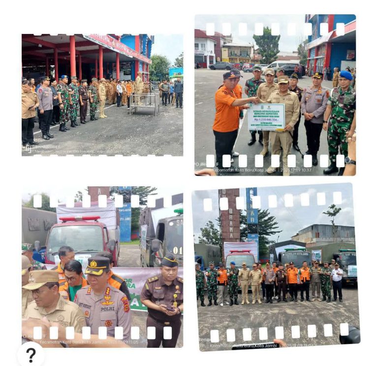 Kapolresta Jambi Hadiri Pelepasan Pemberangkatan Bantuan Donasi Kemanusiaan Sebanyak 1.2 Milar Dari Kota Jambi Untuk Korban Bencana Alam Sumatera 