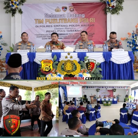 Tim Puslitbang Polri Laksanakan Penelitian Di Polres Sintang, Bahas Tantangan Fungsi Pembinaan Dan Operasional Polri