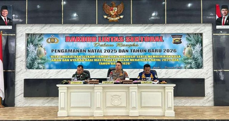 Kapolresta Jambi Pimpin Rakor Lintas Sektoral Jelang Natal 2025 dan Tahun Baru 2026
