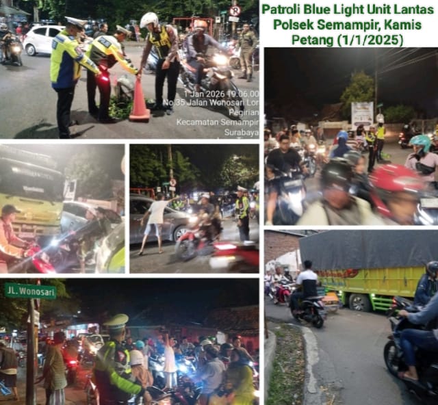 Respon Cepat Unit Lantas Polsek Semampir, Atasi Kepadatan Akibat Truk Terjebak Jalan Berlubang di Jalan Wonosari