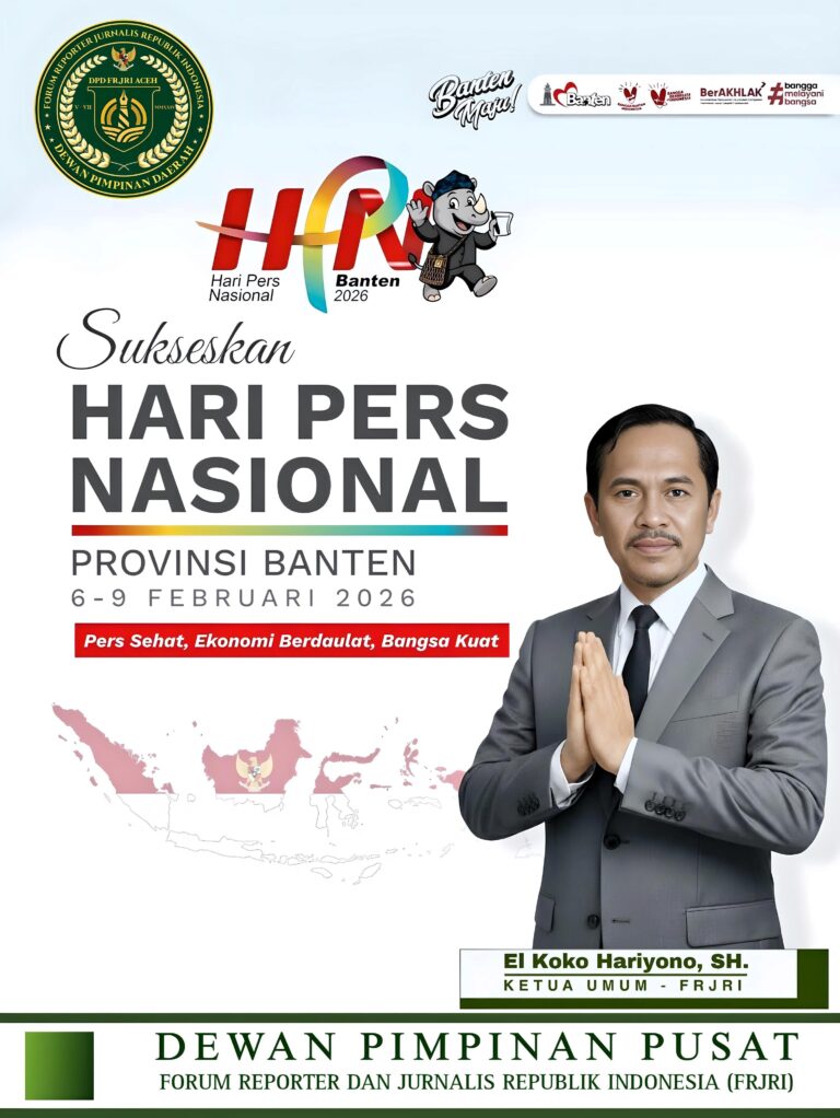 Ketua Umum FRJRI El Koko Hariyono: HPN 2026 Momentum Penguatan Profesionalisme Pers Nasional