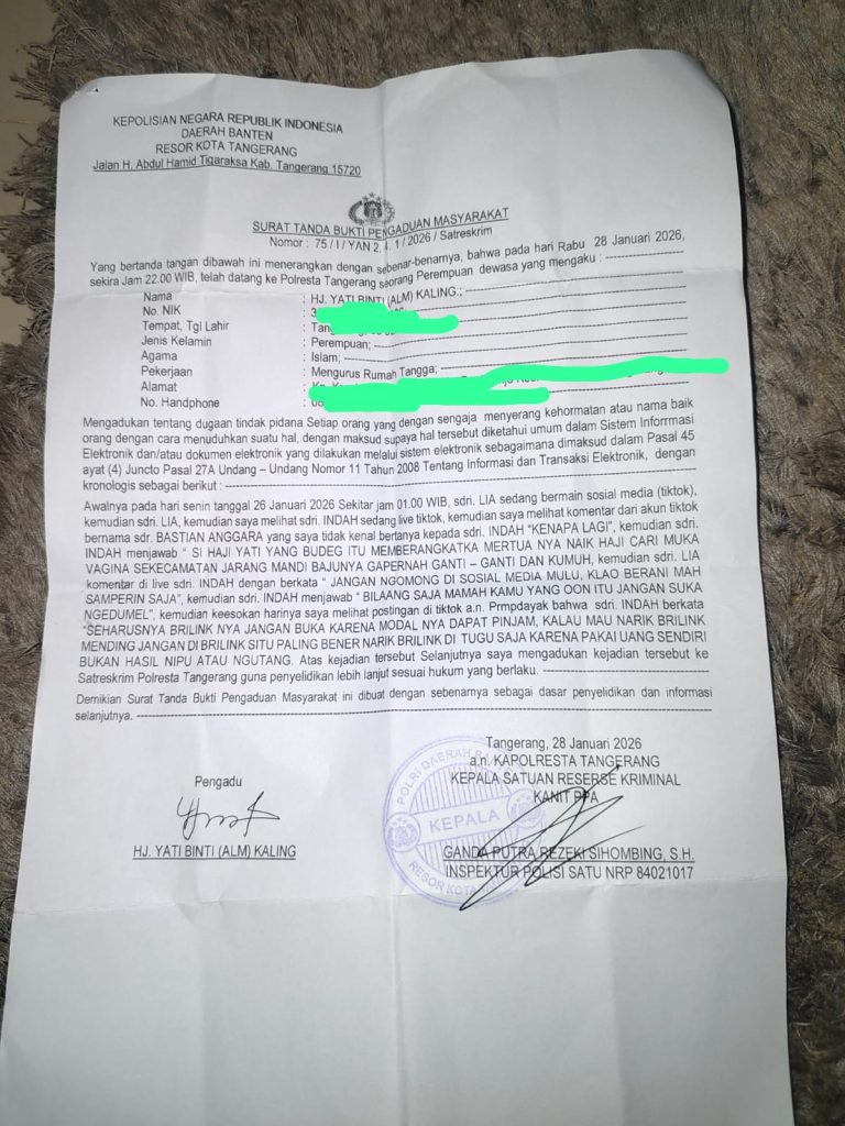 Diduga Pencemaran Nama Baik di Media Sosial, Warga Kronjo Tempuh Jalur Hukum