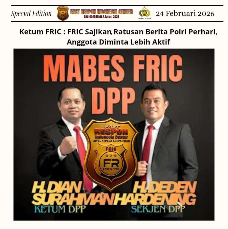 Ketum FRIC : FRIC Sajikan Ratusan Berita Polri Perhari, Anggota Diminta Lebih Aktif