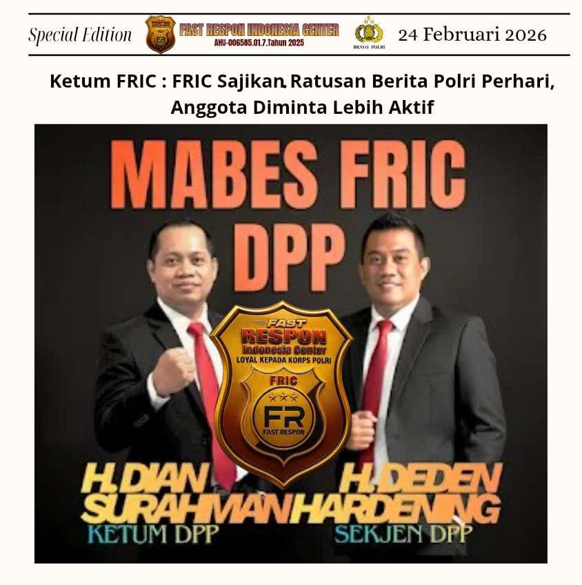 Ketum FRIC : FRIC Sajikan Ratusan Berita Polri Perhari, Anggota Diminta Lebih Aktif