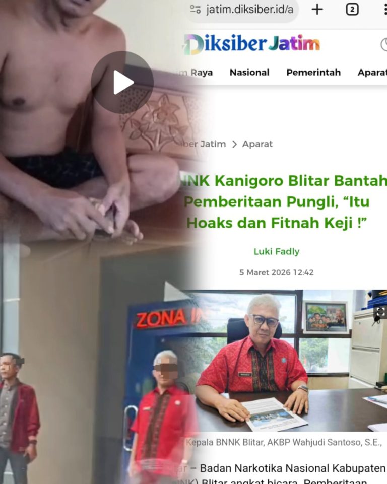 BNNK Blitar Bantah Isu Pungli, Keluarga dan Korban Bongkar Dugaan Tangkap Peras dan Lepas ‘Puluhan Juta’