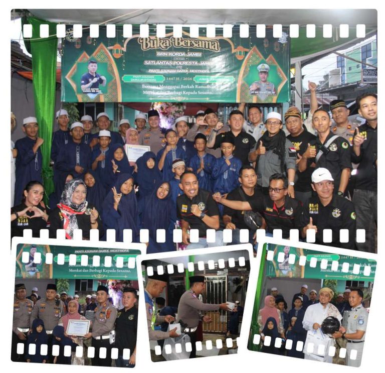 Tak Henti-hentinya Satlantas Polresta Jambi Tebar Kebaikan Selama Ramadhan dengan Berbagi Takjil 