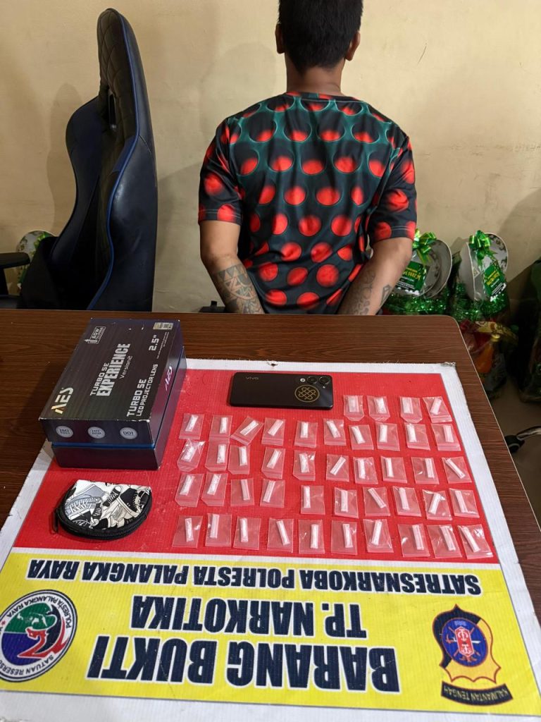 Satresnarkoba Polresta Palangka Raya Ringkus Terduga Pengedar Sabu, 44 Paket Siap Edar Disita
