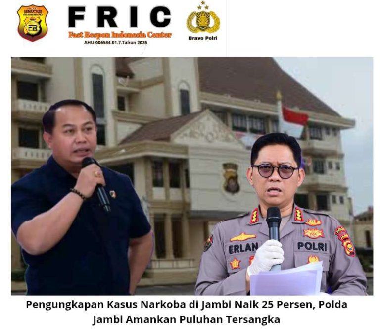 Pengungkapan Kasus Narkoba di Jambi Naik 25 Persen, Polda Jambi Amankan Puluhan Tersangka