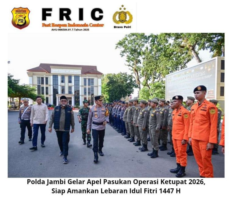 Polda Jambi Gelar Apel Pasukan Operasi Ketupat 2026, Siap Amankan Lebaran Idul Fitri 1447 H