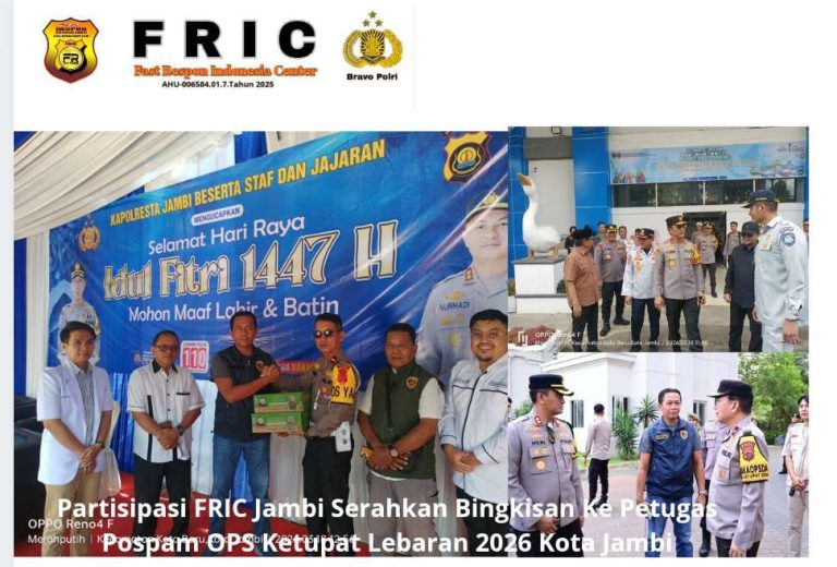 Partisipasi FRIC Jambi Serahkan Bingkisan Ke Petugas Pospam OPS Ketupat Lebaran 2026