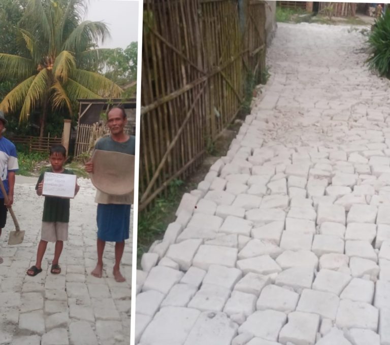 Viral!!! Realisasi Pembangunan Terhambat Kopdes, Gotong Royong Warga Patrasana ‘Tamparan’ Daerah Yang Disebut Berpendapatan Jumbo ???? 