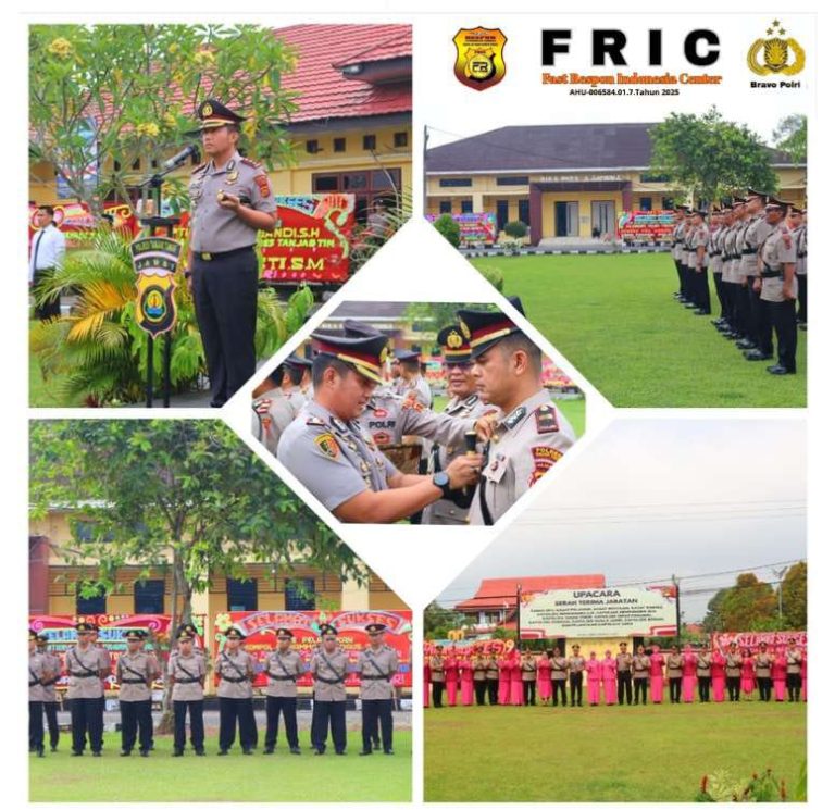 Kapolres Pimpin Upacara Serah Terima Jabatan PJU Dan Sejumlah Kapolsek Di Jajaran Polres Tanjab Timur